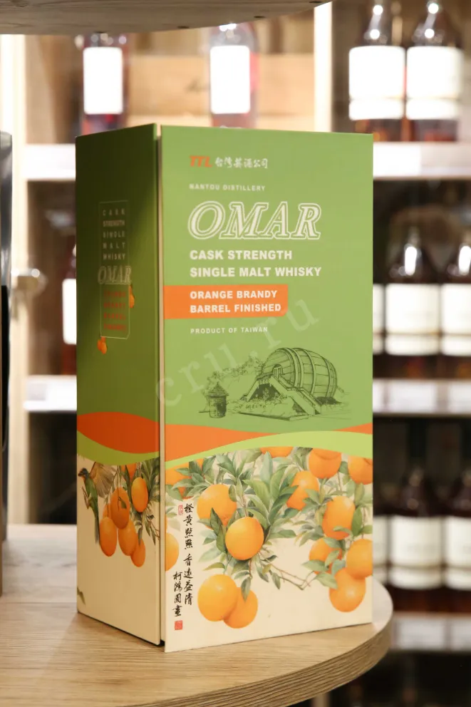В магазине Крю Профи Omar Cask Strength Single Malt Orange Brandy Barrel Finished in gift box 0.7 л