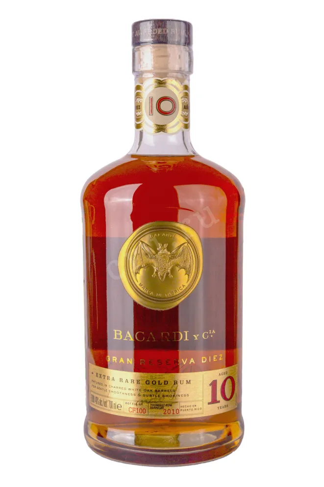 Бутылка Bacardi Gran Reserva Diez 10 years in tube 0.7 л