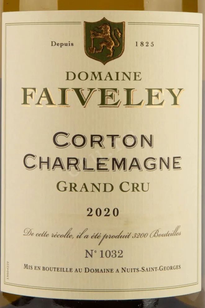 Этикетка Corton-Charlemagne Grand Cru Domain Faiveley 2020 0.75 л