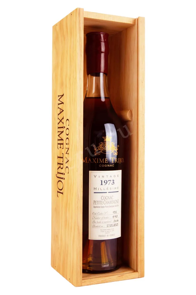 В деревянной коробке Maxime Trijol Petite Champagne 1973 0.7 л