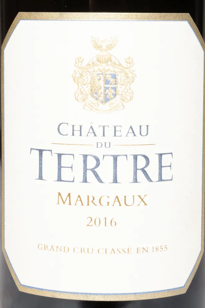 Этикетка Chateau du Tertre Grand Cru Classe Margaux AOC 2016 0.75 л