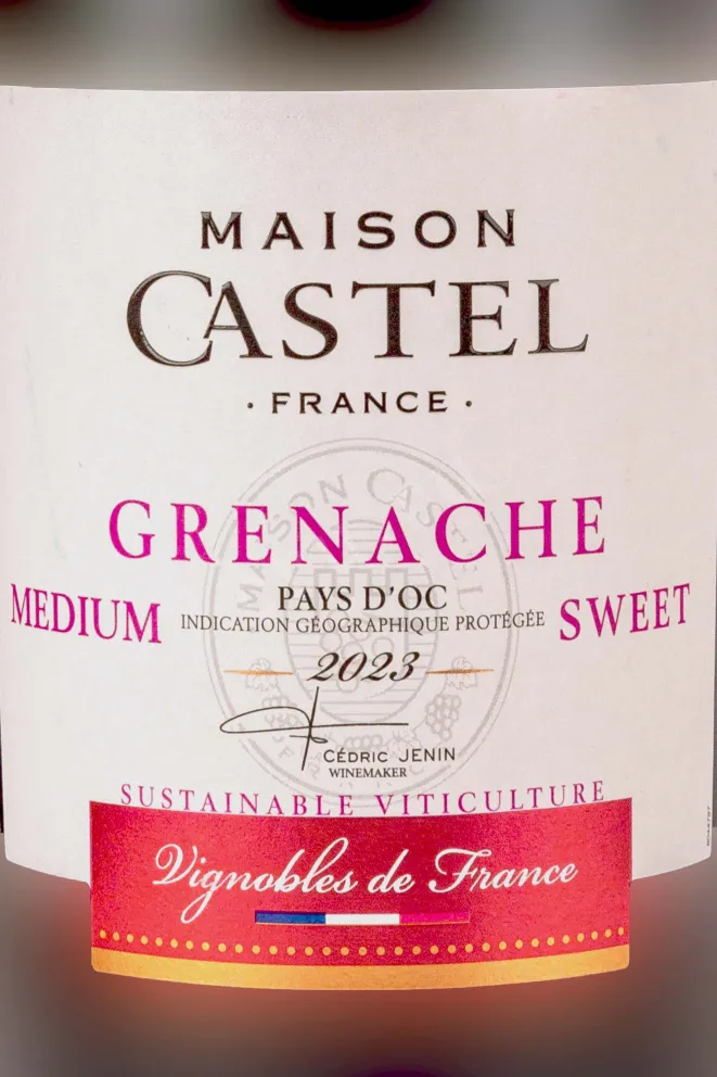 Этикетка Maison Castel Grenache Pays dOc  2023 0.75 л