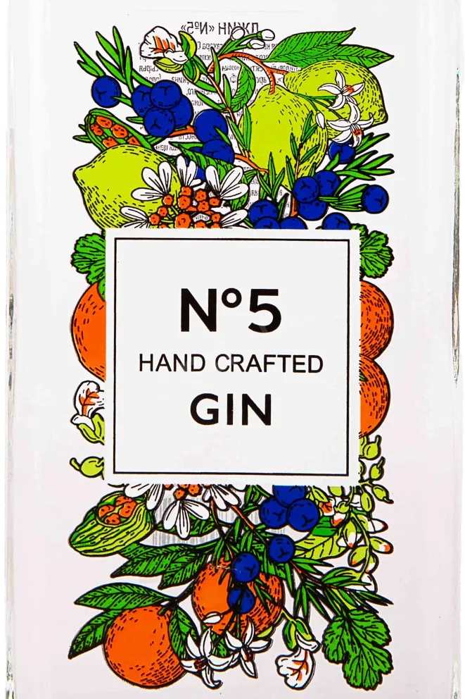 Этикетка Gin №5 0.5 л