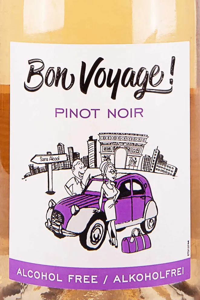 Этикетка Bon Voyage Pinot Noir 2023 0.75 л