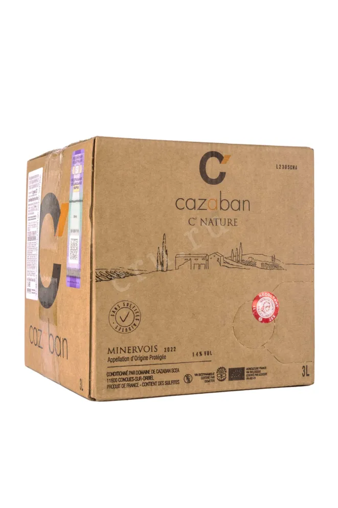 Вино Domaine de Cazaban C Nature Minervois 2022 3 л