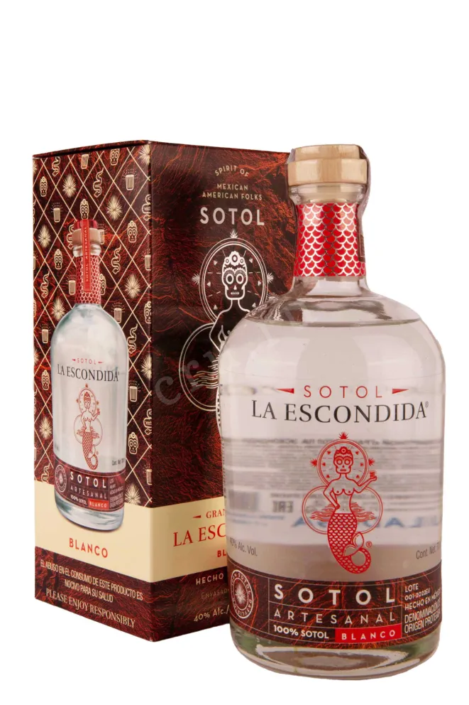 Мескаль Grand Sotol La Escondida in gift box  0.7 л