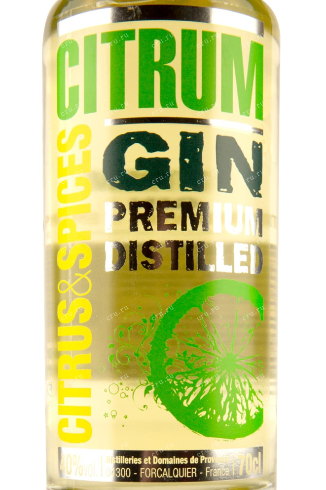 Этикетка Gin Citrum 0.7 л