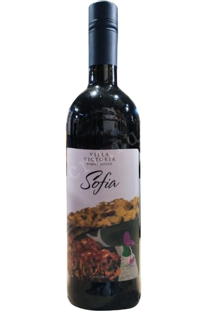Вино Вилла Виктория София Семигорье Красное 2022 0.75 л