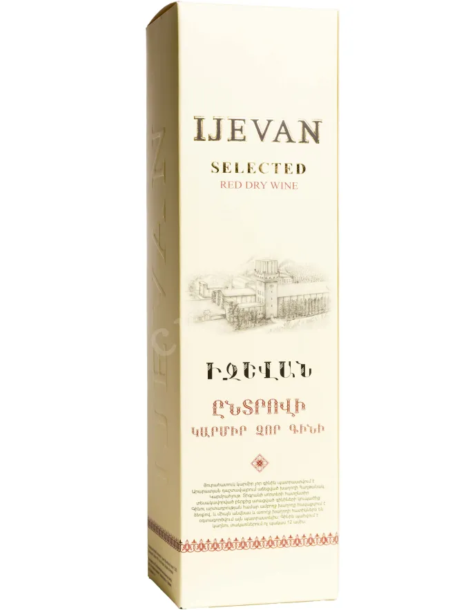 Подарочная коробка Ijevan Selected Red Dry in gift box 2022 0.75 л
