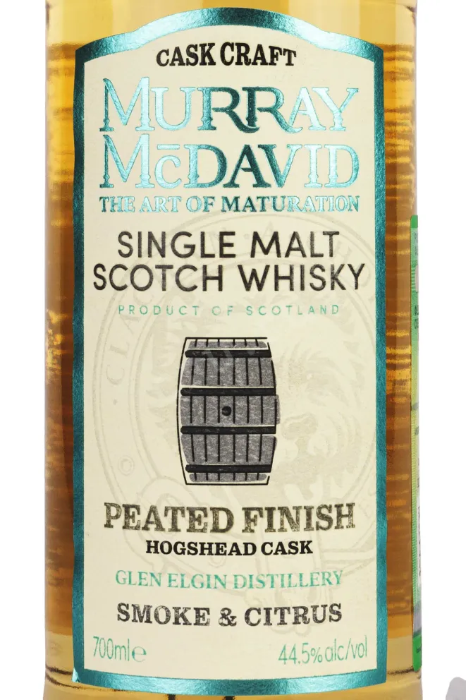 Этикетка Murray McDavid Cask Craft Peated Finish 0.7 л