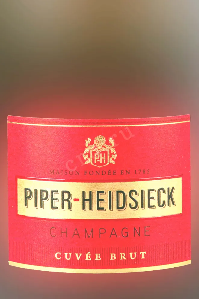 Этикетка Piper Heidsieck Cuvee Brut in gift box 2020 0.75 л