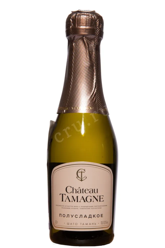 Игристое вино Шато Тамань полусладкое 2023 0.2 л