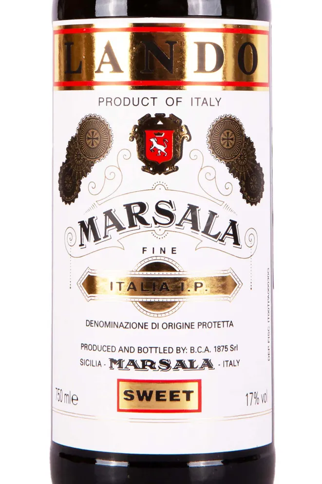 Этикетка Marsala Fine Lando 2021 0.75 л