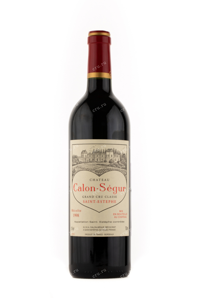 Вино Chateau Calon-Segur Grand Cru Classe Saint-Estephe 1998 0.75 л