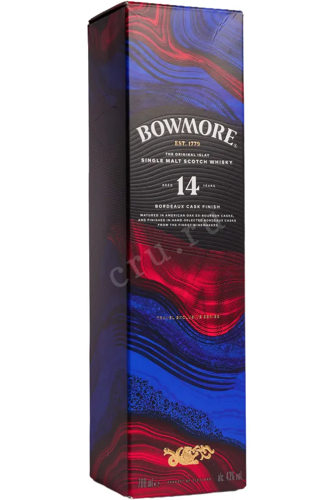 Подарочная коробка Bowmore Bordeaux Cask Finish 14 Years in gift box 0.7 л