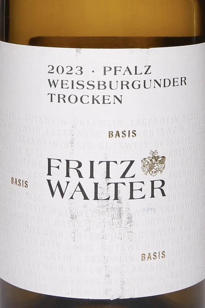 Этикетка Fritz Walter Weissburgunder Trocken 2023 0.75 л