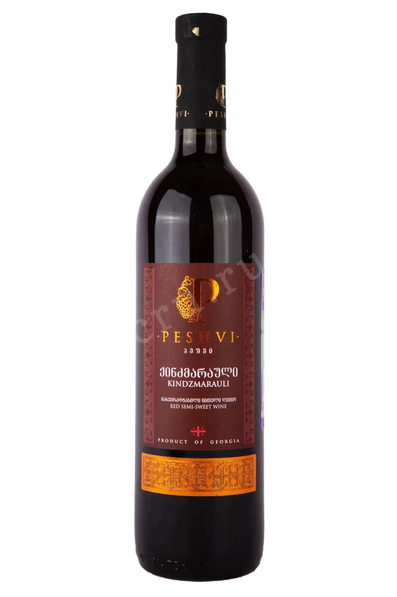Фото — Вино Peshvi Kindzmarauli 2020 0.75 л