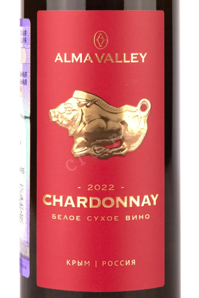 Этикетка Alma Valley Chardonnay 2022 0.375 л