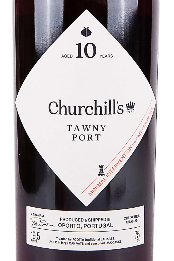 Этикетка Churchill’s Tawny Port 10 years 2012 0.75 л