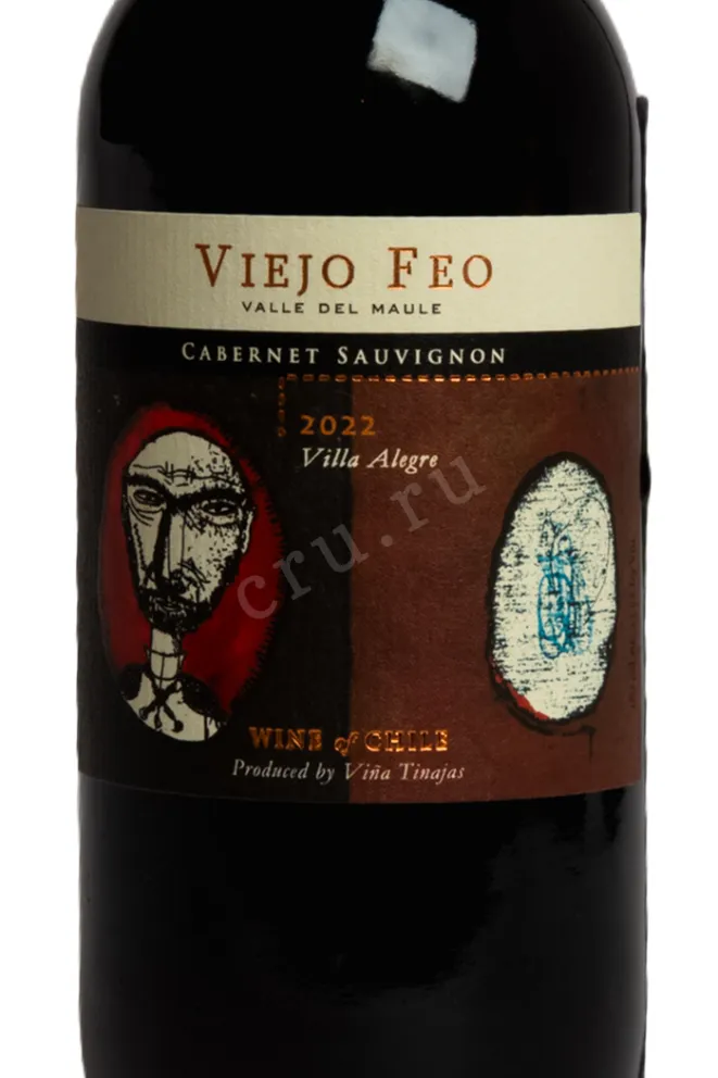 Этикетка Viejo Feo Cabernet Sauvignon 2022 0.187 л
