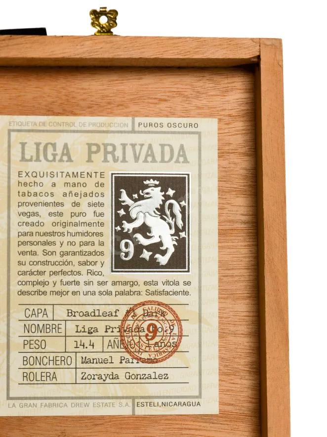 Сигары Liga Privada №9 Corona Doble *24