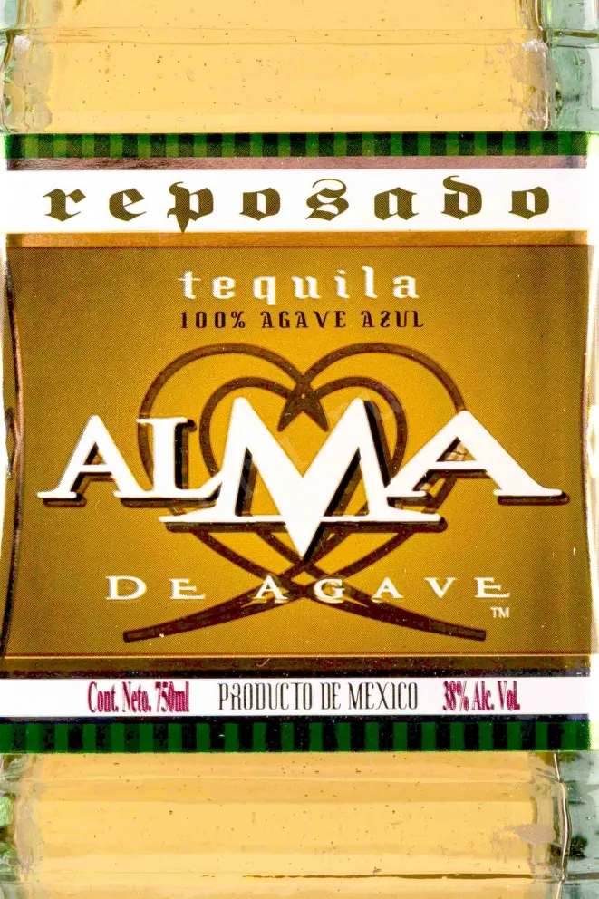 Этикетка Alma de Agave Reposado 0.75 л
