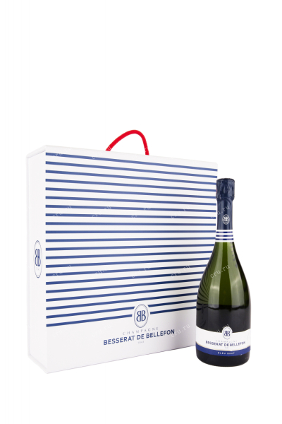 Шампанское Besserat de Bellefon Blue Brut in box with 2 glasses  0.75 л