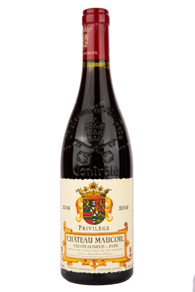 Вино Chateau Maucoil Chateauneuf-du-Pape Privilege 2016 0.75 л