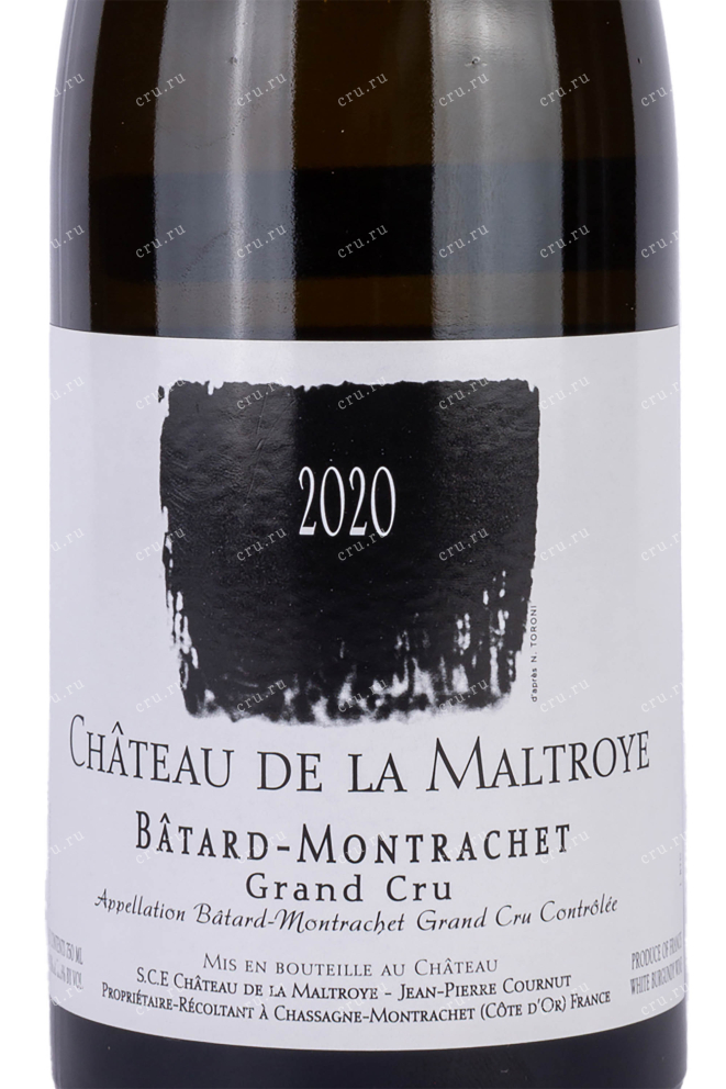 Этикетка Batard-Montrachet Grand Cru Chateau de la Maltroye 2020 0.75 л