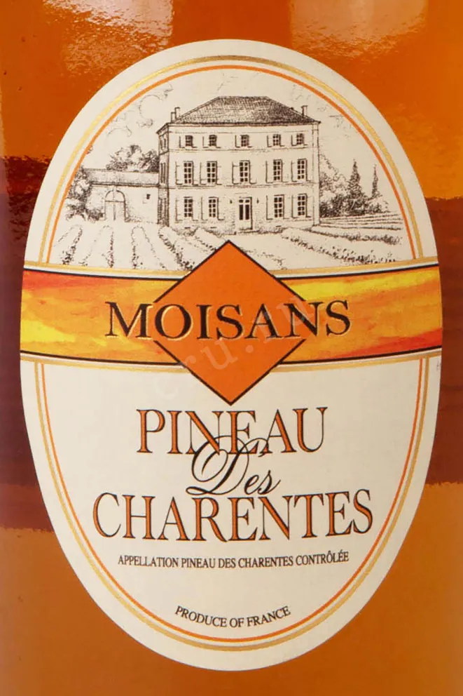 Этикетка Moisans Pineau des Charentes 2019 0.75 л