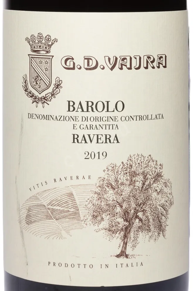 Этикетка G.D.Vajra Barolo Ravera Vajra 2019 0.75 л