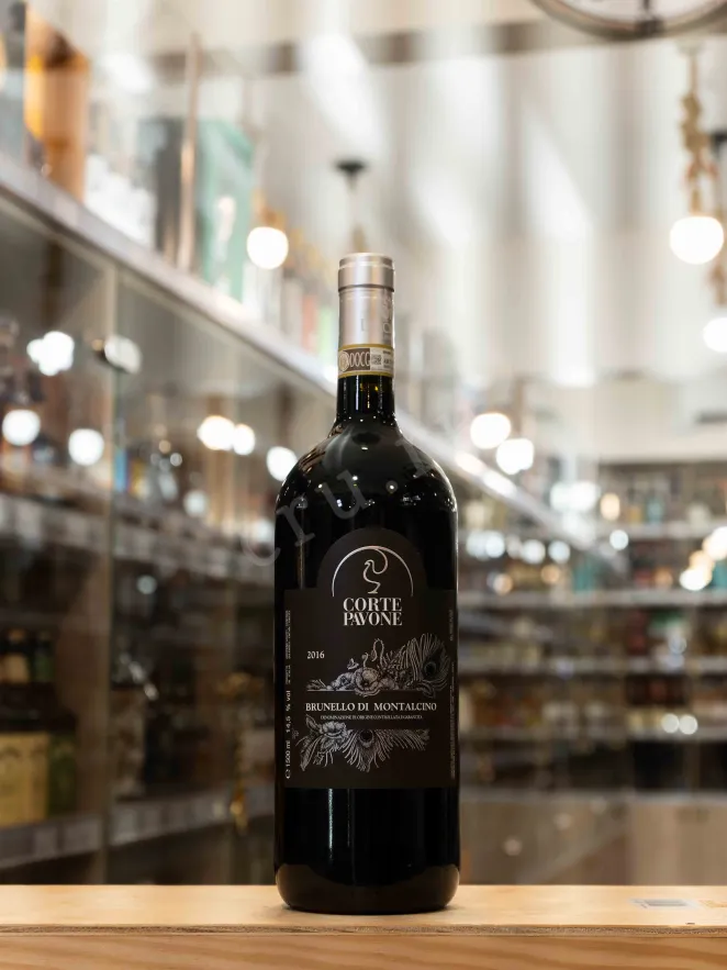 В магазине Крю Профи Corte Pavone Brunello di Montalcino with wooden box 2016 1.5 л