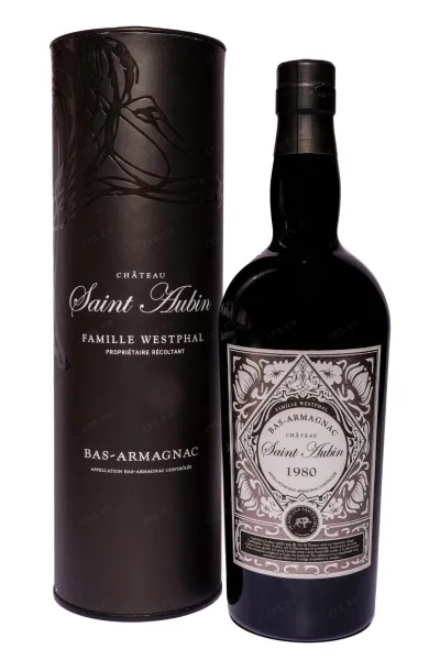 Арманьяк Saint Aubin Bas-Armagnac in tube 1980 0.7 л