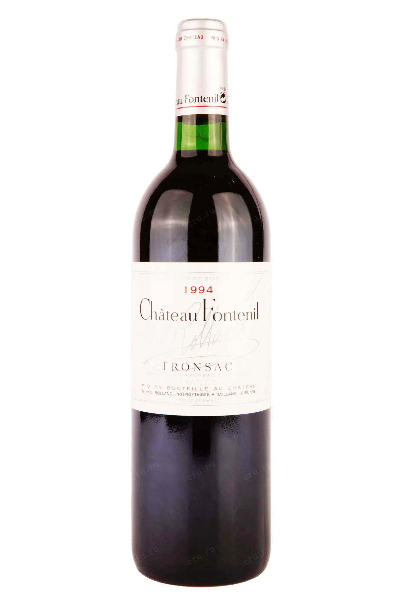 Фото — Вино Chateau Fontenil Rolland Collection 1994 0.75 л