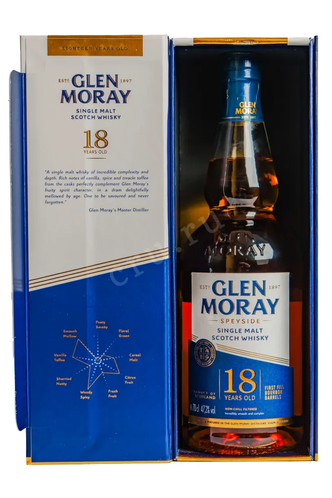 В подарочной коробке Glen Moray Elgin Heritage 18 years 0.7 л