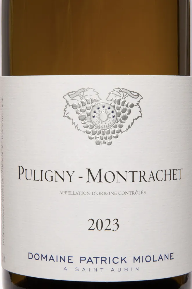 Этикетка Domaine Patrick Miolane Puligny Montrachet AOC 2023 0.75 л