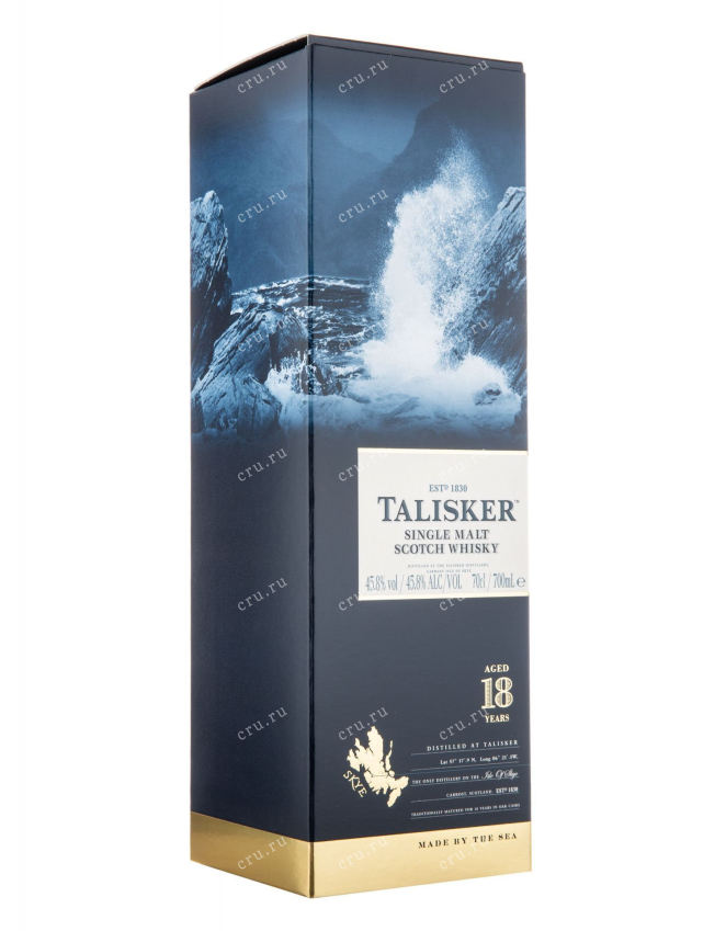 Подарочная коробка виски Талискер 18 лет 0.7