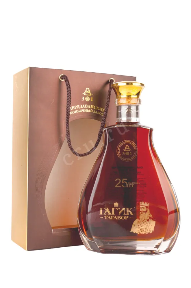 Коньяк Гагик Тагавор 25 лет декантер в подарочной упаковке   0.7 л