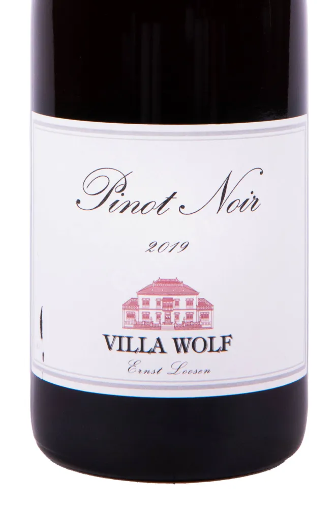 Этикетка вина Вилла Вольф Пино Нуар Квалитетсвайн 2019 0.75