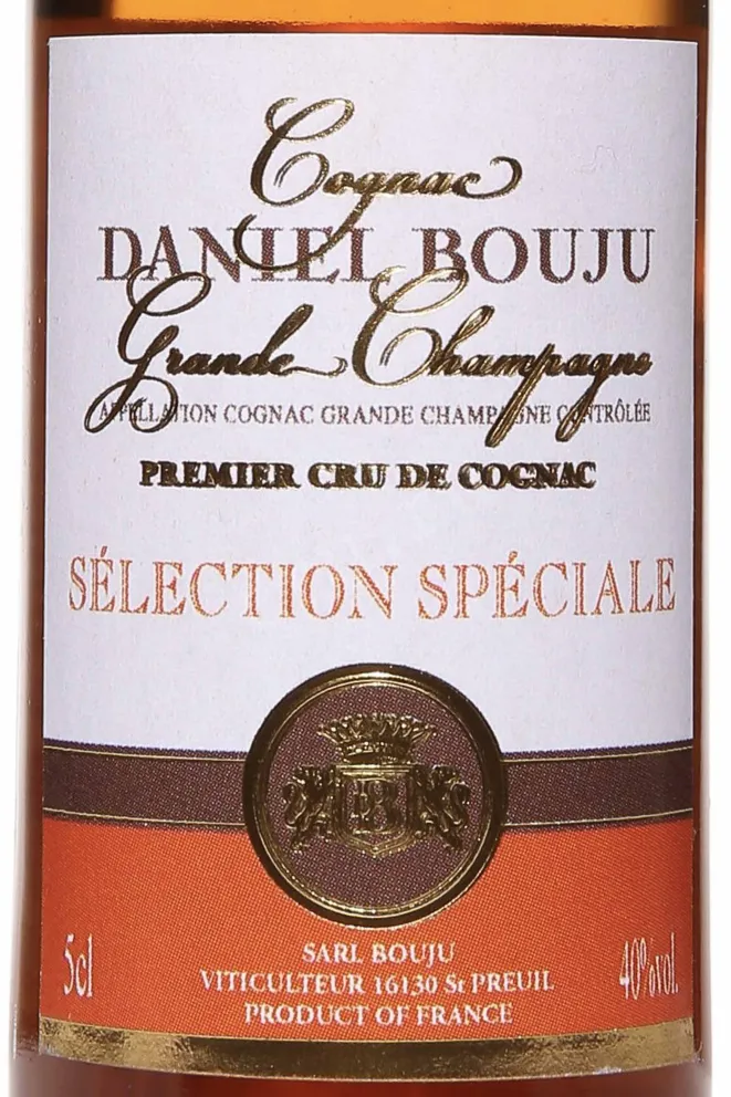 Этикетка Daniel Bouju Selection Speciale Grand Champagne  2019 0.05 л