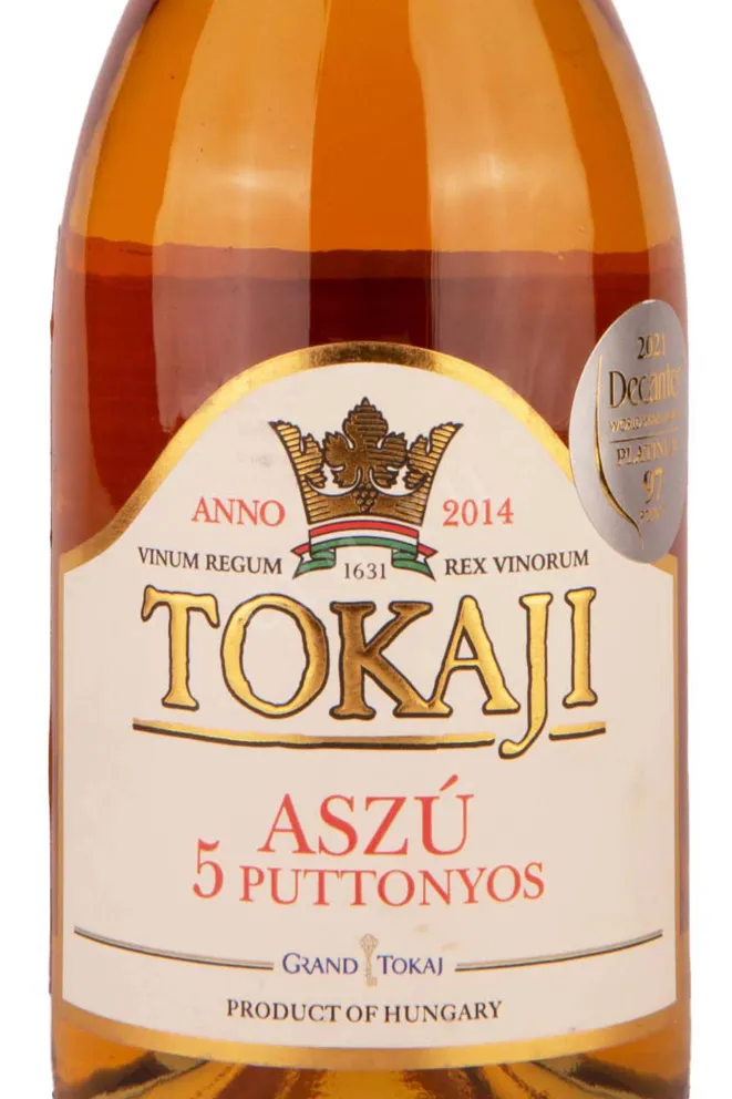 Этикетка Tokaji Aszu 5 Puttonyos 2014 0.5 л