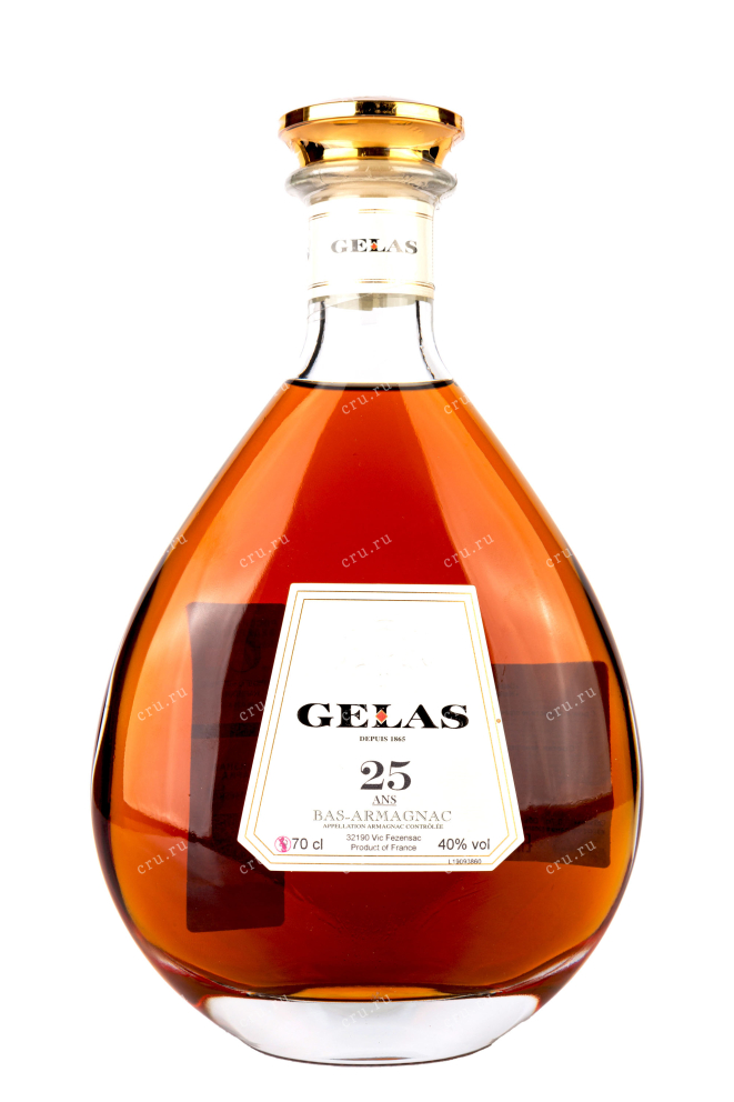 Бутылка Gelas Bas Armagnac 25 ans decanter in gift box 0.7 л