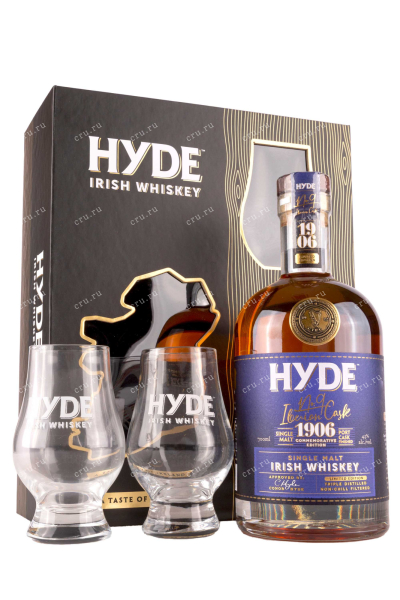 Виски Hyde №9 Port Cask Finish in giftset with 2 glasses  0.7 л