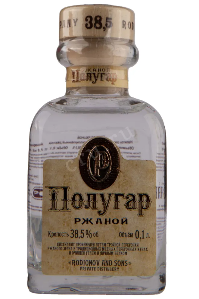 Водка Полугар Ржаной  0.1 л