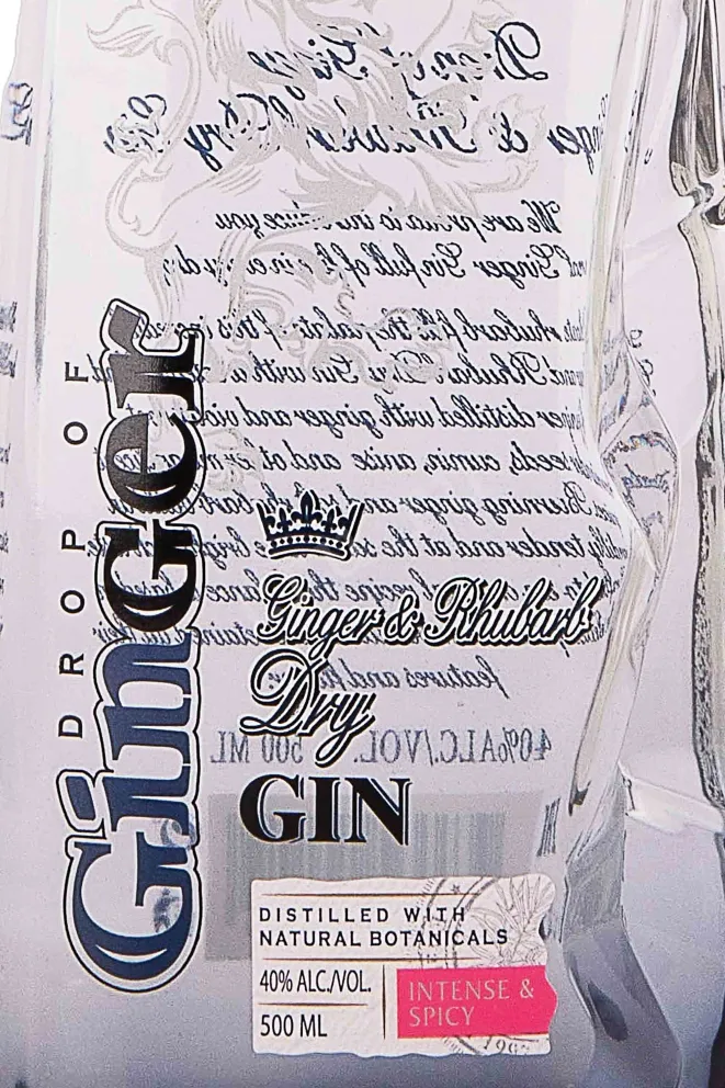 Этикетка Drop of Ginger Ginger & Rhubarb 0.5 л