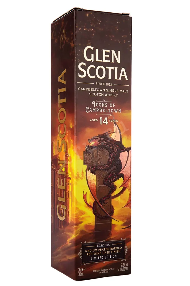 Подарочная упаковка Glen Scotia Release №2 Barolo Cask Finish 14 years 0.7 л