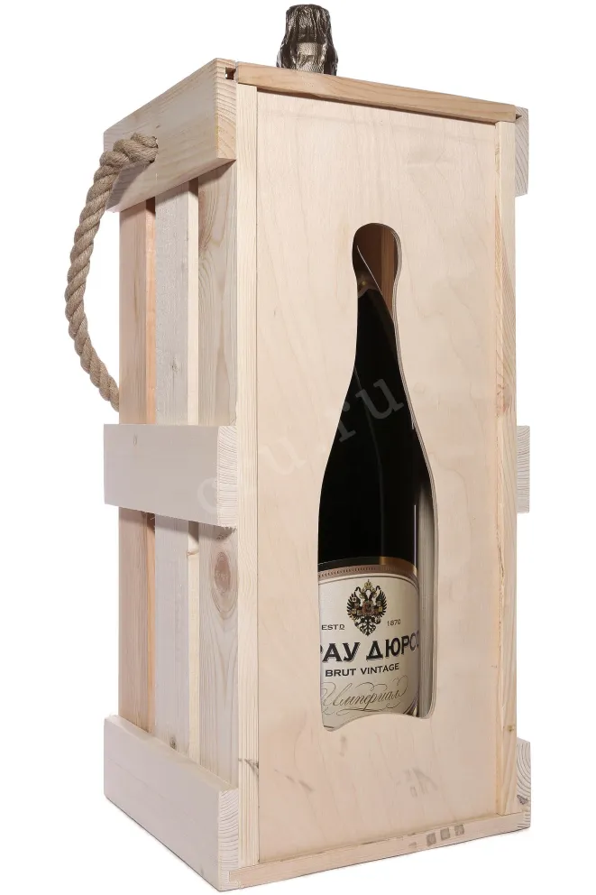 В деревянной коробке Abrau-Durso Imperial Brut Vintage in wood box 2021 9 л