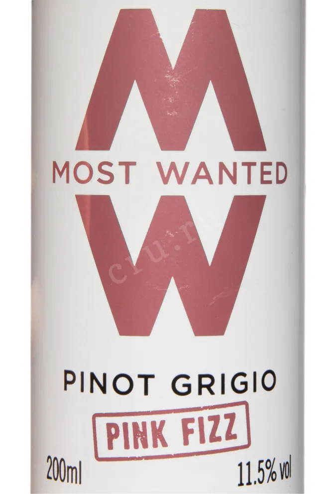 Этикетка Most Wanted Pink Fizz Pinot Grigio 2022 0.2 л