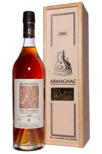 Арманьяк De Pontiac Bas-Armagnac in wooden box 1980 0.7 л