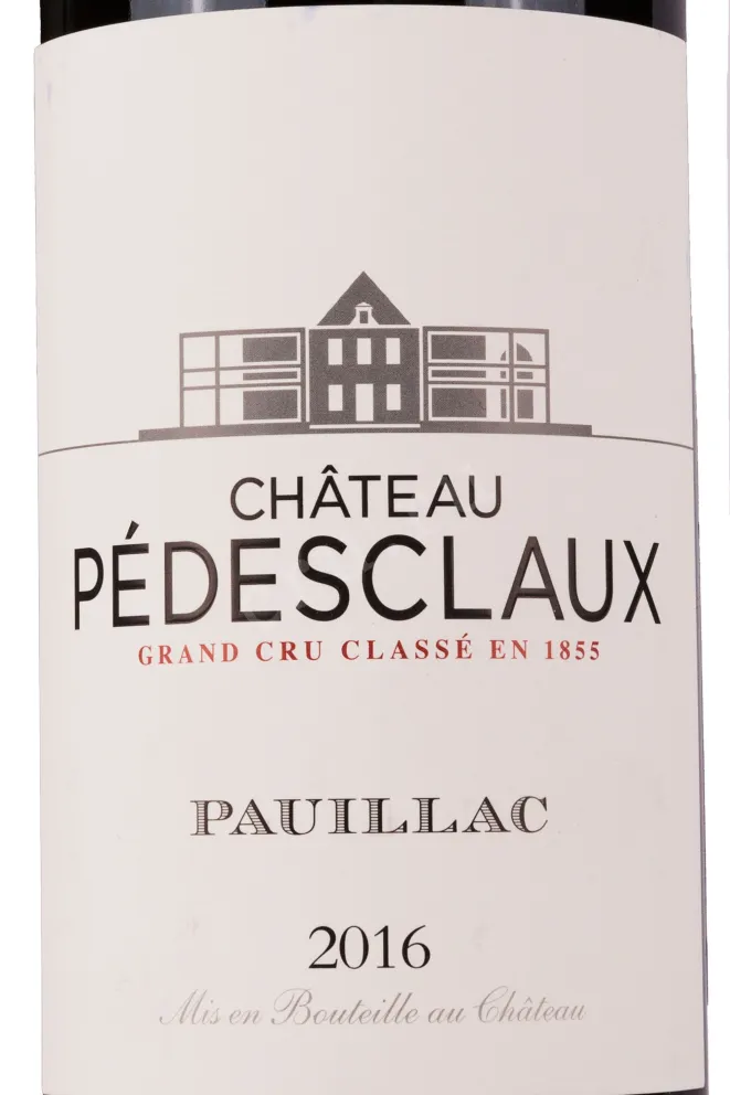 Этикетка Chateau Pedesclaux Grand Cru Classe Pauillac 0.75 л